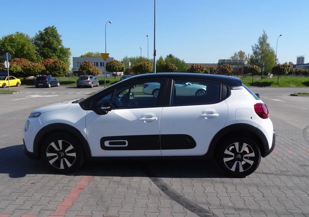 Citroen C3 cena 59900 przebieg: 51000, rok produkcji 2021 z Świdnik małe 92